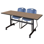 Regency Kobe Flip - Top Training Table & 2 Zeng Stack Chairs 60