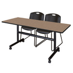 Regency Kobe Flip - Top Training Table & 2 Zeng Stack Chairs 60