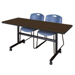 Regency Kobe Flip - Top Training Table & 2 Zeng Stack Chairs 60