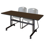 Regency Kobe Flip - Top Training Table & 2 Zeng Stack Chairs 60
