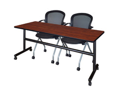 Regency Kobe Flip-Top Training Table & 2 Cadence Nesting Chairs 72"W x 24"D x 29"H (REG-MKFT7224-CAD)
