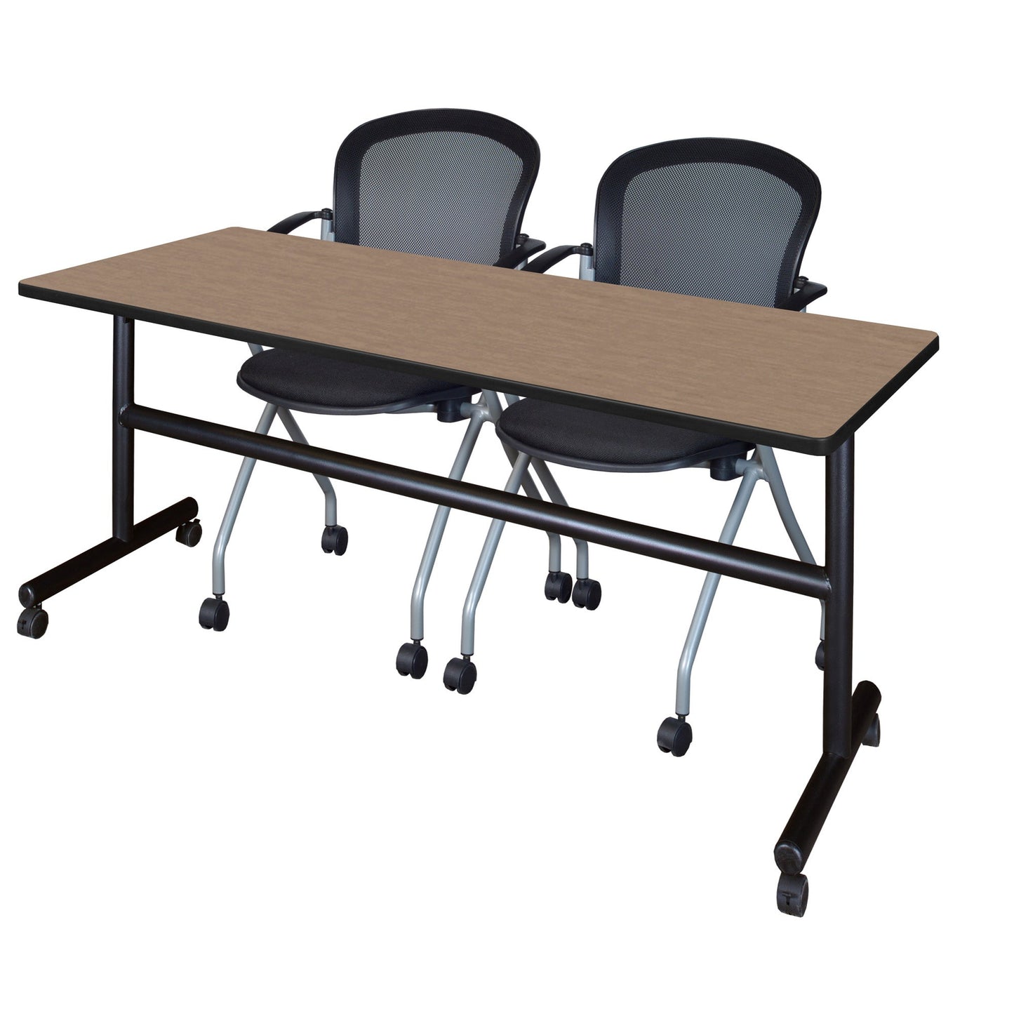 Regency Kobe Flip - Top Training Table & 2 Cadence Nesting Chairs 72"W x 24"D x 29"H (REG - MKFT7224 - CAD) - SchoolOutlet