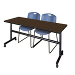 Regency Kobe Flip - Top Training Table & 2 Zeng Stack Chairs 72