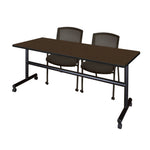 Regency Kobe Flip - Top Training Table & 2 Knight Mesh Chairs 72