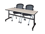 Regency Kobe Flip - Top Training Table & 2 Cadence Nesting Chairs 72