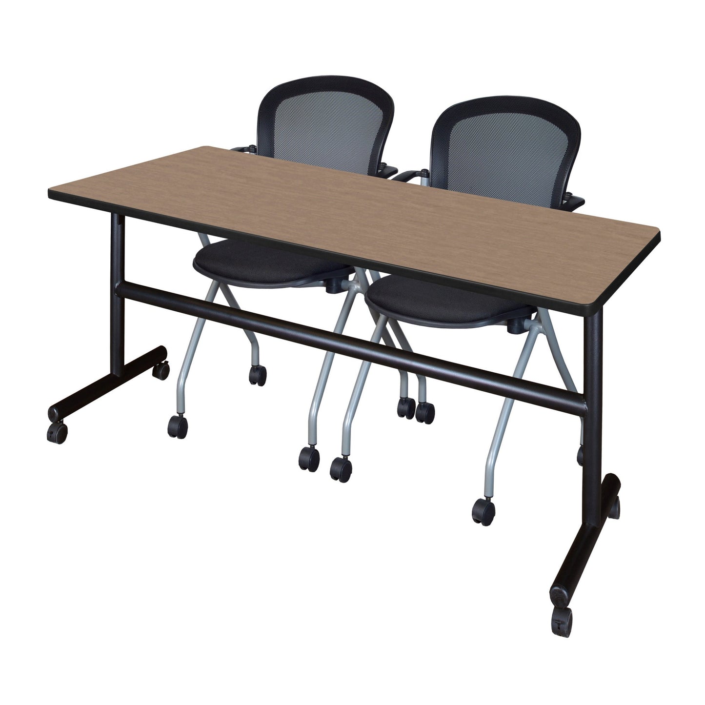 Regency Kobe Flip - Top Training Table & 2 Cadence Nesting Chairs 72"W x 30"D x 29"H (REG - MKFT7230 - CAD) - SchoolOutlet