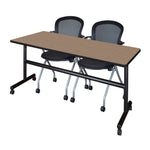Regency Kobe Flip - Top Training Table & 2 Cadence Nesting Chairs 72