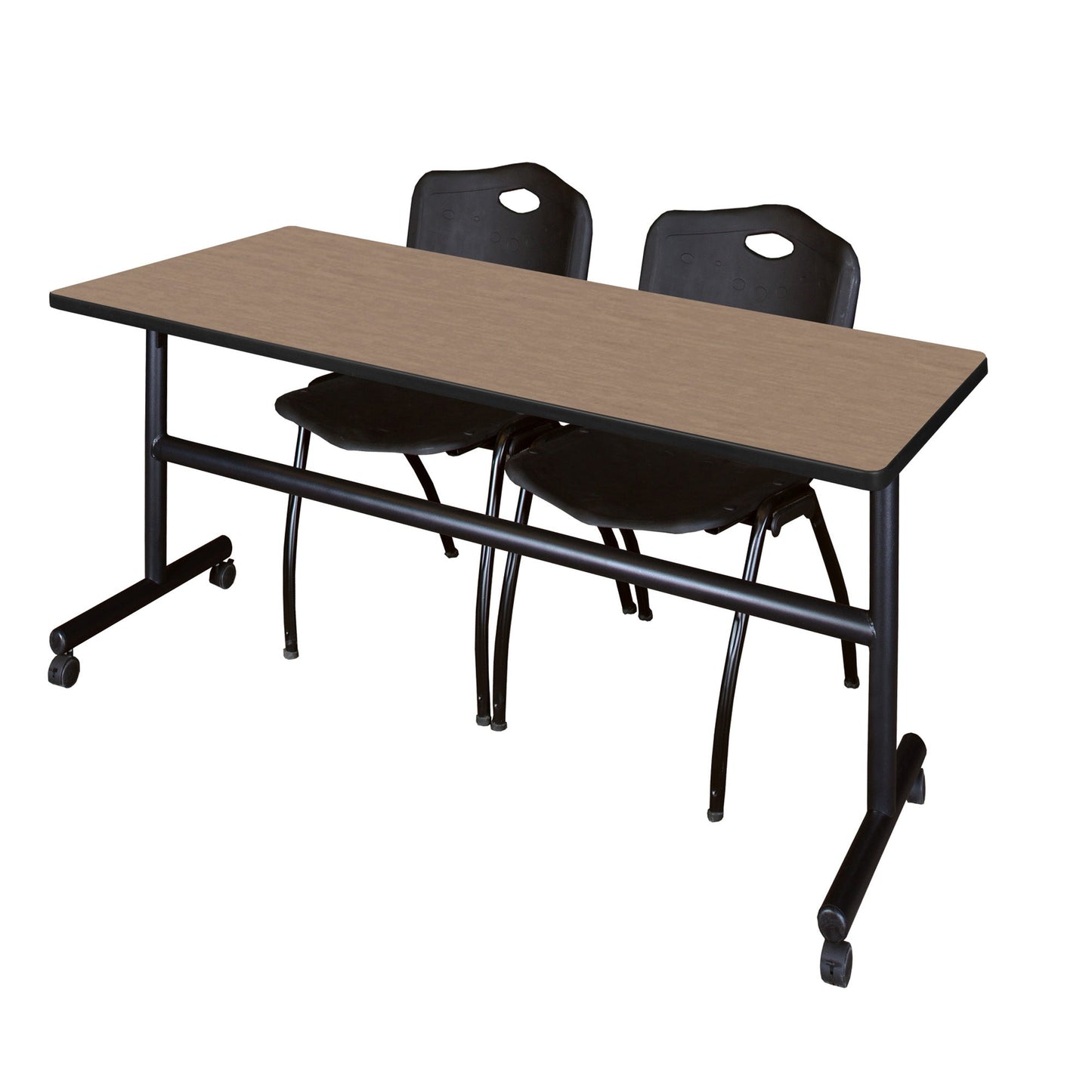 Regency Kobe Flip - Top Training Table & 2 M Stack Chairs Set 72"W x 30"D x 29"H (REG - MKFT7230 - 2M) - SchoolOutlet