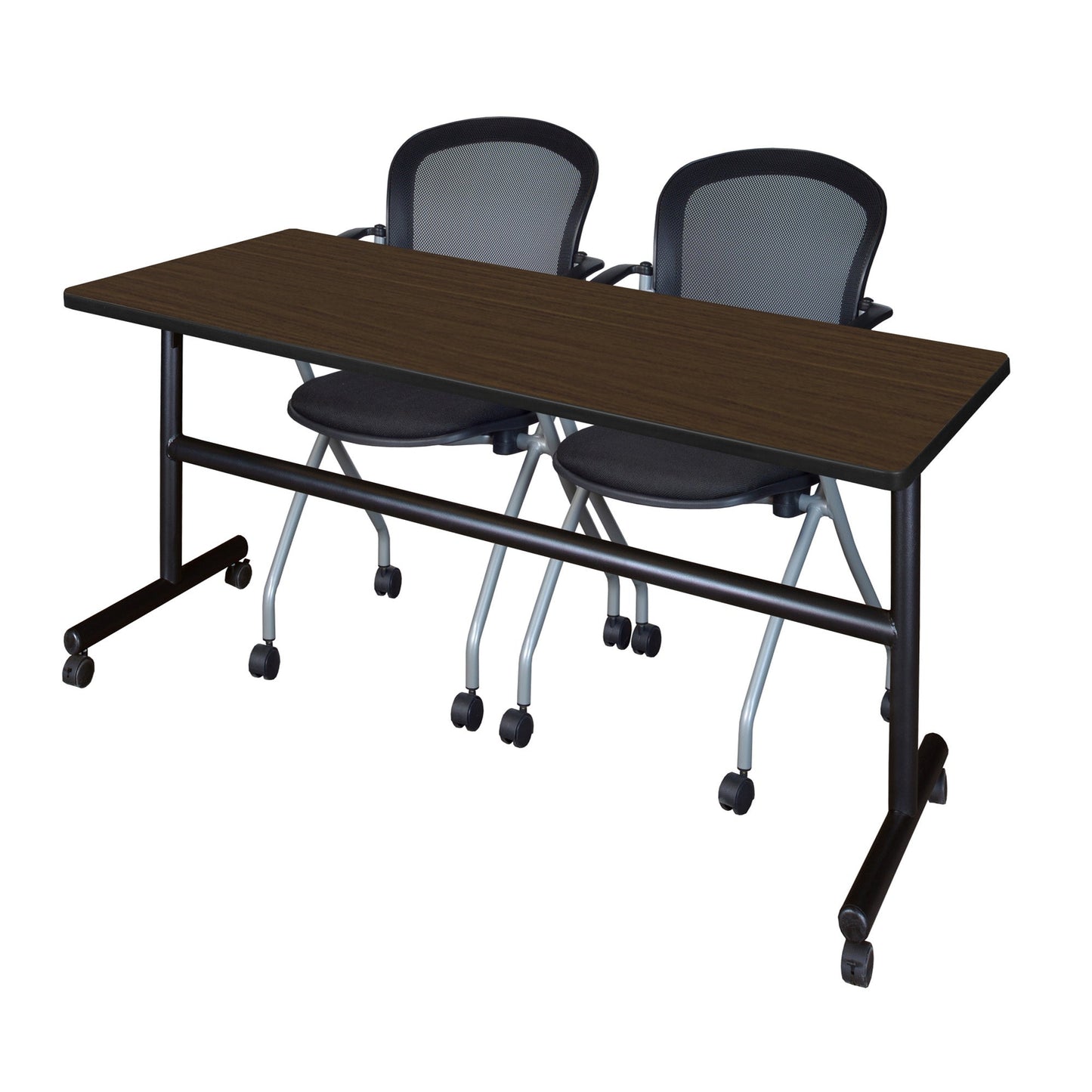 Regency Kobe Flip - Top Training Table & 2 Cadence Nesting Chairs 72"W x 30"D x 29"H (REG - MKFT7230 - CAD) - SchoolOutlet
