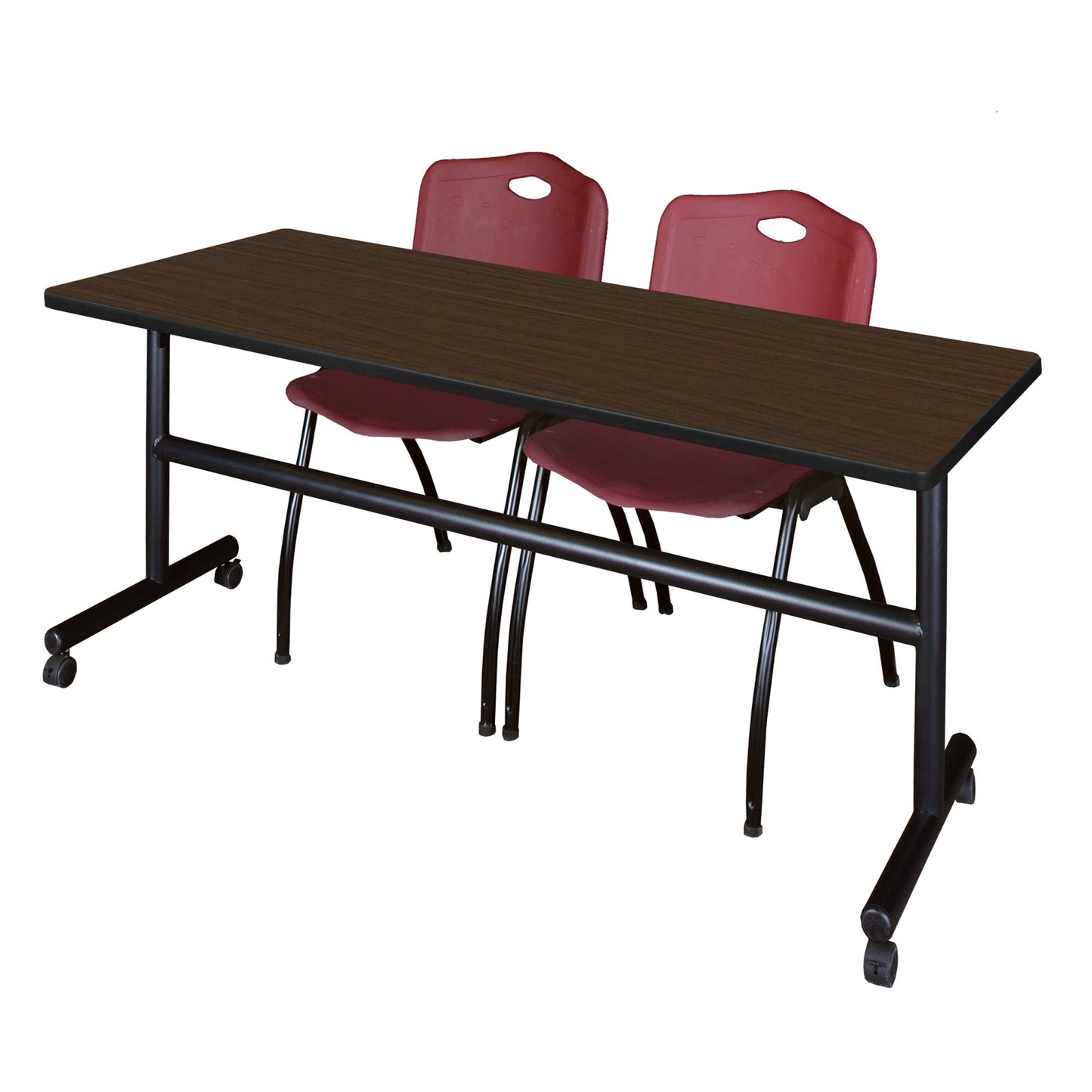 Regency Kobe Flip - Top Training Table & 2 M Stack Chairs Set 72"W x 30"D x 29"H (REG - MKFT7230 - 2M) - SchoolOutlet