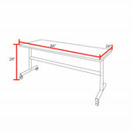 Regency Kobe Flip - Top Training Table & 3 Zeng Stack Chairs 84