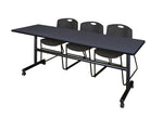 Regency Kobe Flip - Top Training Table & 3 Zeng Stack Chairs 84