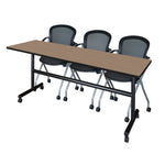 Regency Kobe Flip - Top Training Table & 3 Cadence Nesting Chairs 84