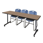 Regency Kobe Flip - Top Training Table & 3 Zeng Stack Chairs 84