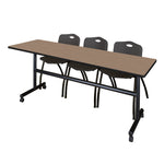 Regency Kobe Flip - Top Training Table & 3 M Stack Chairs 84