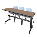 Regency Kobe Flip - Top Training Table & 3 M Stack Chairs 84
