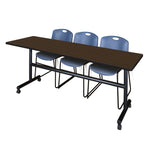 Regency Kobe Flip - Top Training Table & 3 Zeng Stack Chairs 84