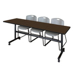 Regency Kobe Flip - Top Training Table & 3 Zeng Stack Chairs 84
