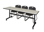 Regency Kobe Flip - Top Training Table & 3 Zeng Stack Chairs 84