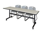 Regency Kobe Flip - Top Training Table & 3 Zeng Stack Chairs 84