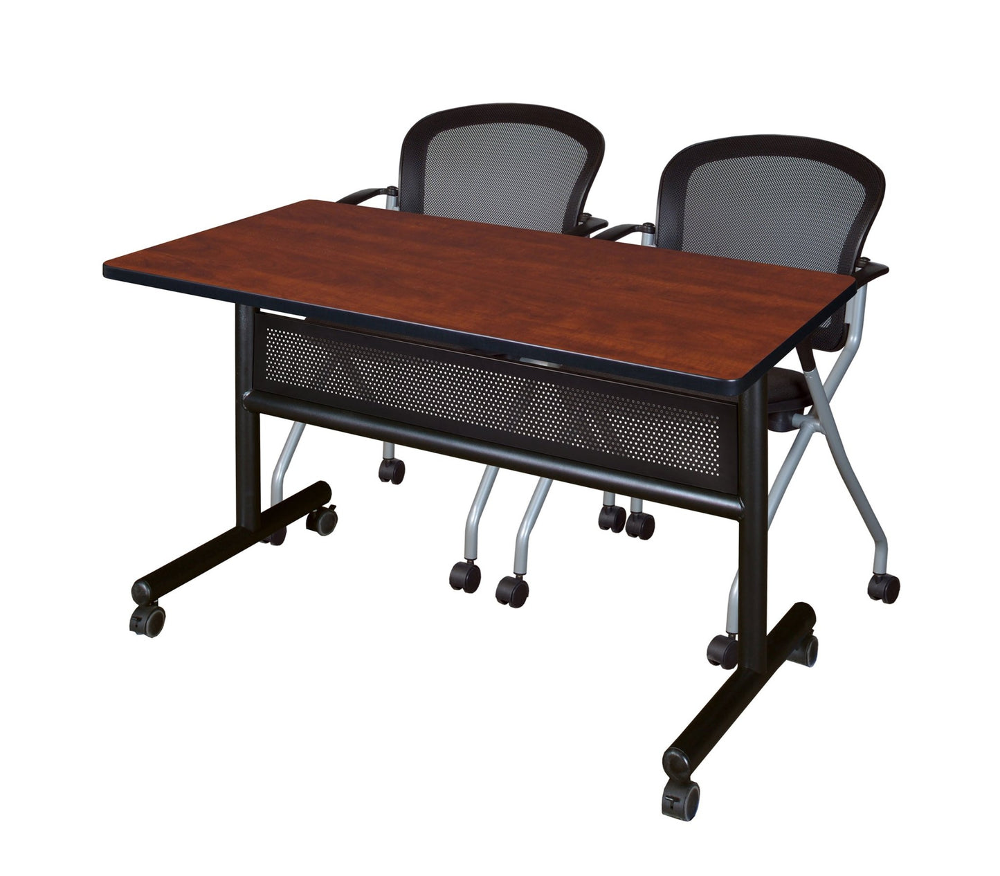 Regency Kobe Flip - Top Privacy Nesting Table & 2 Cadence Nesting Chairs 48"W x 24"D x 29"H (REG - MKFTM4824 - CAD) - SchoolOutlet