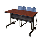 Regency Kobe Flip - Top Privacy Nesting Table & 2 Zeng Stack Chairs 48