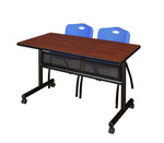 Regency Kobe Flip - Top Privacy Nesting Table & 2 M Stack Chairs 48