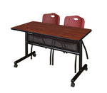 Regency Kobe Flip - Top Privacy Nesting Table & 2 M Stack Chairs 48