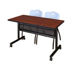 Regency Kobe Flip - Top Privacy Nesting Table & 2 M Stack Chairs 48