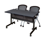 Regency Kobe Flip - Top Privacy Nesting Table & 2 Cadence Nesting Chairs 48