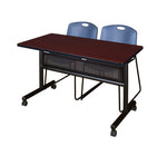 Regency Kobe Flip - Top Privacy Nesting Table & 2 Zeng Stack Chairs 48