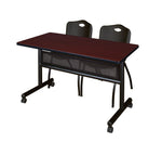 Regency Kobe Flip - Top Privacy Nesting Table & 2 M Stack Chairs 48