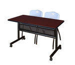Regency Kobe Flip - Top Privacy Nesting Table & 2 M Stack Chairs 48