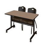 Regency Kobe Flip - Top Privacy Nesting Table & 2 M Stack Chairs 48