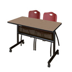 Regency Kobe Flip - Top Privacy Nesting Table & 2 M Stack Chairs 48
