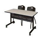 Regency Kobe Flip - Top Privacy Nesting Table & 2 M Stack Chairs 48