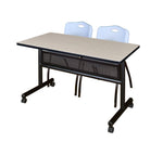 Regency Kobe Flip - Top Privacy Nesting Table & 2 M Stack Chairs 48