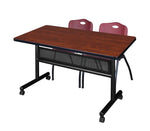 Regency Kobe Flip - Top Privacy Nesting Table & 2 M Stack Chairs 48