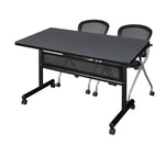 Regency Kobe Flip - Top Privacy Nesting Table & 2 Cadence Nesting Chairs 48