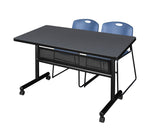 Regency Kobe Flip - Top Privacy Nesting Table & 2 Zeng Stack Chairs 48