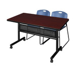Regency Kobe Flip - Top Privacy Nesting Table & 2 Zeng Stack Chairs 48
