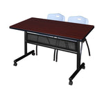 Regency Kobe Flip - Top Privacy Nesting Table & 2 M Stack Chairs 48