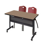 Regency Kobe Flip - Top Privacy Nesting Table & 2 M Stack Chairs 48