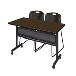 Regency Kobe Flip - Top Privacy Nesting Table & 2 Zeng Stack Chairs 48