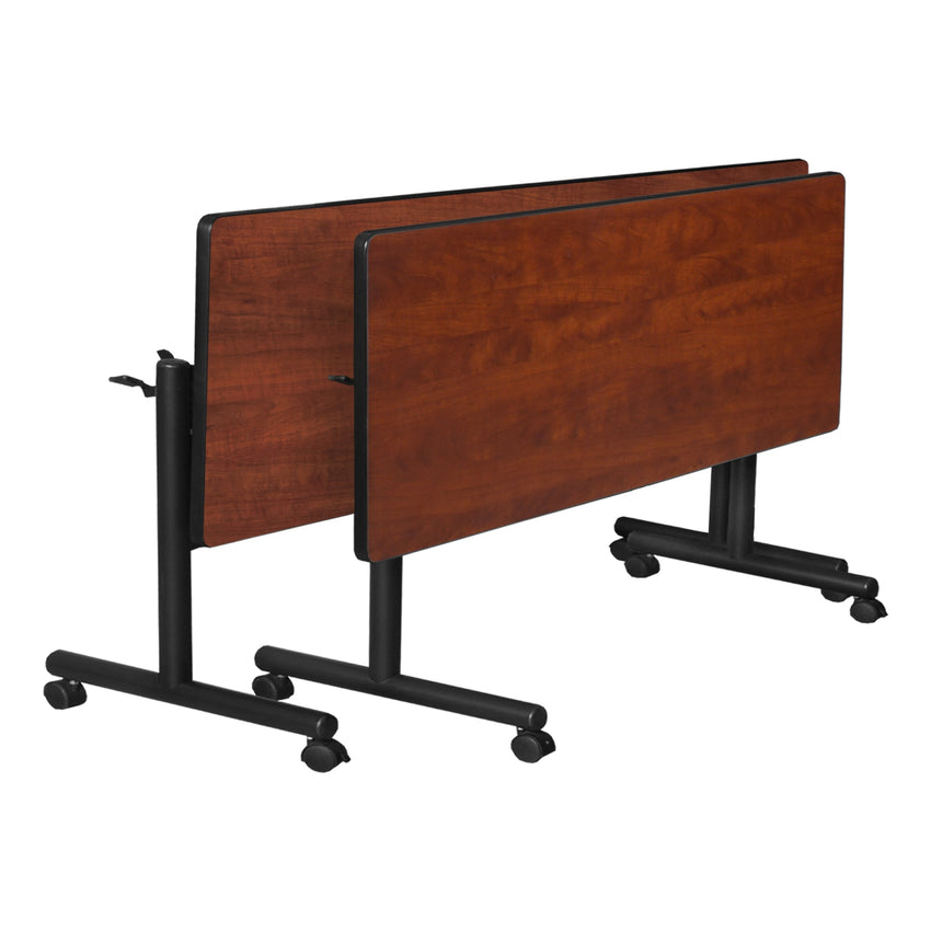 Regency Kobe Flip - Top Privacy Nesting Table & 2 M Stack Chairs Set 60"W x 24"D x 29"H (REG - MKFTM6024 - 2M) - SchoolOutlet