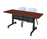 Regency Kobe Flip - Top Privacy Nesting Table & 2 M Stack Chairs Set 60