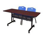 Regency Kobe Flip - Top Privacy Nesting Table & 2 M Stack Chairs Set 60