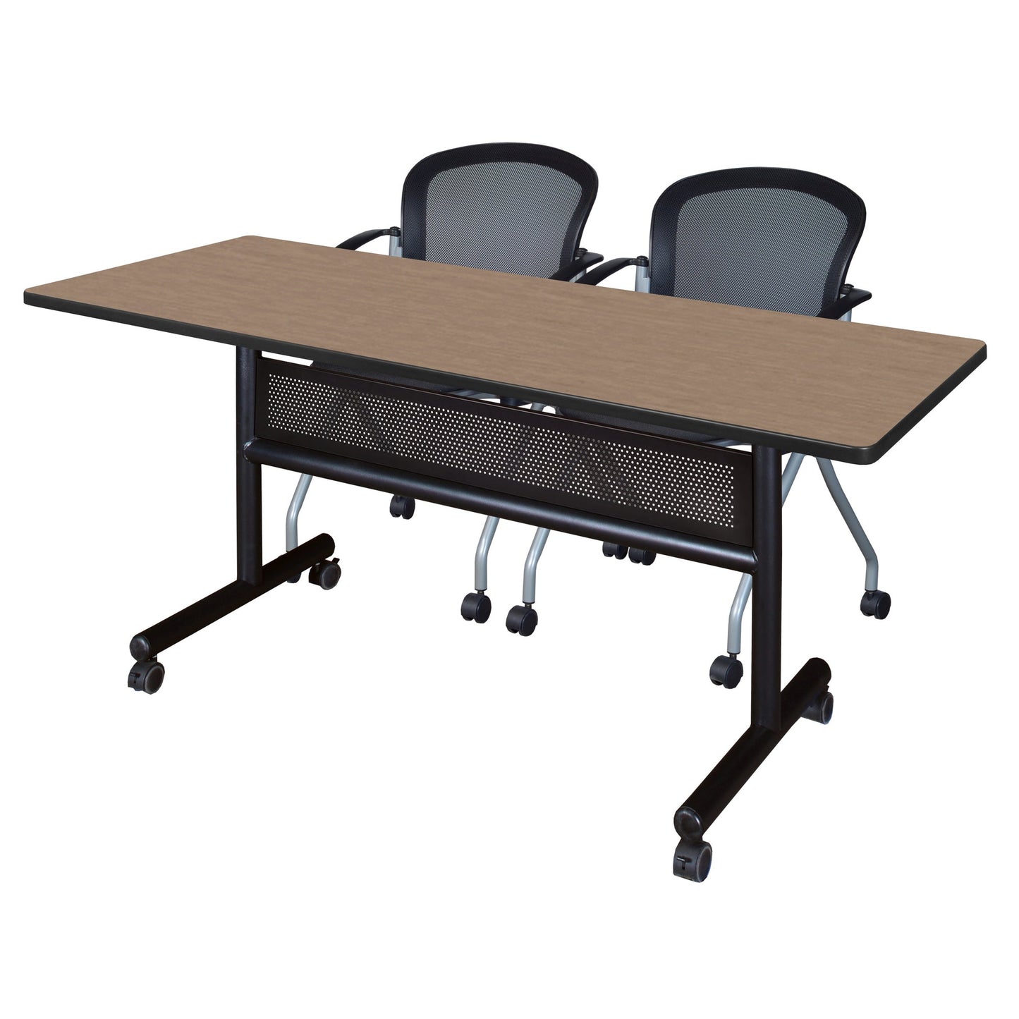 Regency Kobe Flip - Top Privacy Nesting Table & 2 Cadence Nesting Chairs 60"W x 24"D x 29"H (REG - MKFTM6024 - CAD) - SchoolOutlet