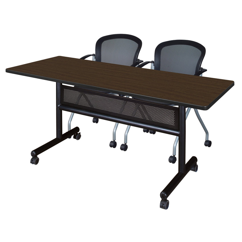 Regency Kobe Flip - Top Privacy Nesting Table & 2 Cadence Nesting Chairs 60"W x 24"D x 29"H (REG - MKFTM6024 - CAD) - SchoolOutlet
