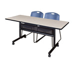 Regency Kobe Flip - Top Privacy Nesting Table & 2 Zeng Stack Chairs 60